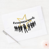 Team Rechthoekige Sticker (Envelop)