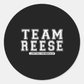 Team Reese Family Surname Reunion Crew Member Gift Ronde Sticker (Voorkant)