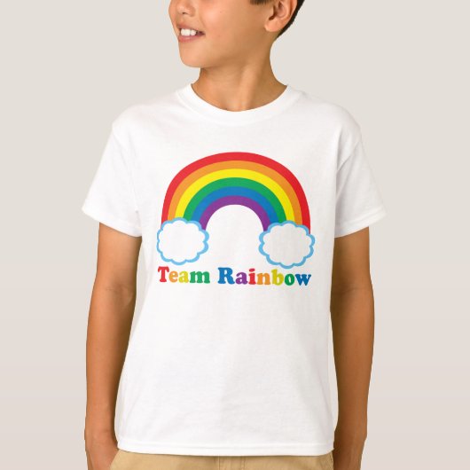 Team Regenboog Schattig Kinder T-shirt (Voorkant)