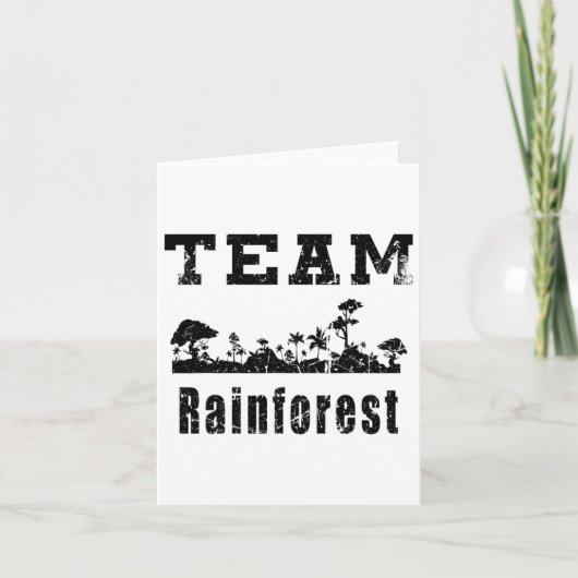 Team Regenwoud Aarddag Vintage  Kaart (Voorkant)
