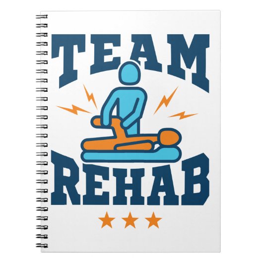 Team Rehab Physical Therapist Squad Personage Team Notitieboek (Voorkant)