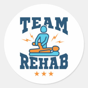 Team Rehab Physical Therapist Squad Personage Team Ronde Sticker