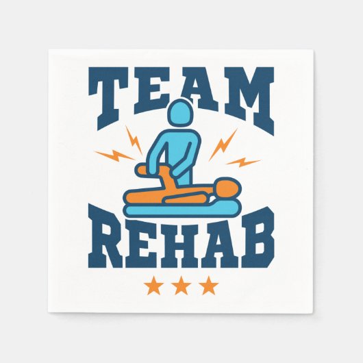 Team Rehab Physical Therapist Squad Personage Team Servet (Voorkant)