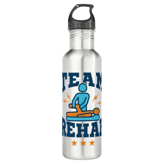 Team Rehab Physical Therapist Squad Personage Team Waterfles (Voorkant)