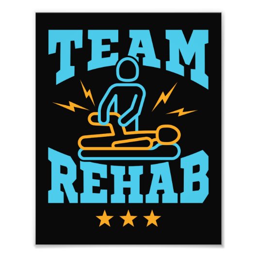 Team Rehab Rehabilitation Physical Therapy Foto Afdruk (Voorkant)