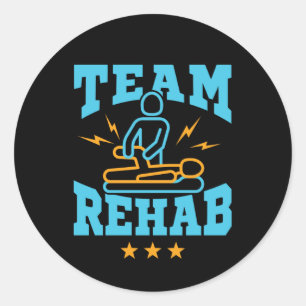Team Rehab Rehabilitation Physical Therapy Ronde Sticker