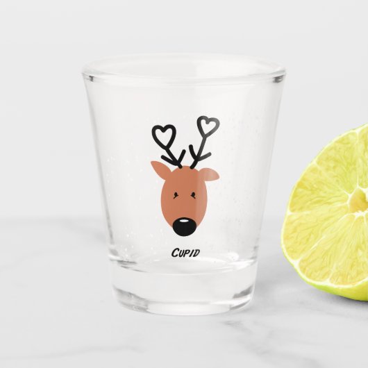 Team Reindeer - Cupid Shot Glas (Voorkant)