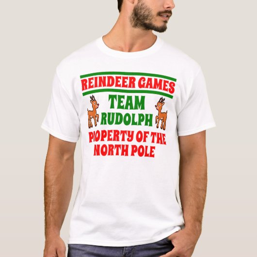 Team Reindeer Games Funny Shirt voor Kerstmis (Voorkant)