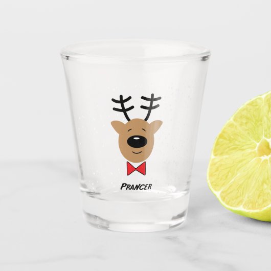 Team Reindeer - Prancer Shot Glas (Voorkant)