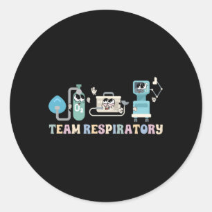Team Respiratory Therapist Squad Respiratory Thera Ronde Sticker