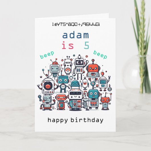 team  retro Sci Fi Robot Verjaardagskaarten Bedankkaart (Voorkant)