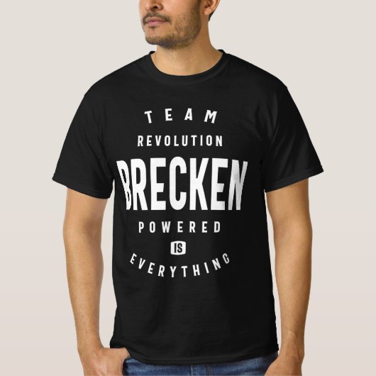 Team Revolution Brecken Persoonlijke naam T-shirt (Voorkant)