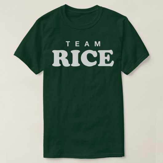 Team Rice Personalized Surname Bride Groom Family T-shirt (Design voorkant)