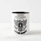 Team Richards Levenslang lid Tweekleurige Koffiemok (Center)