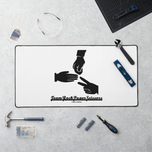 Team Rock Paper Scissors Hand Game Beslisser Bureaumat (Werkstation)