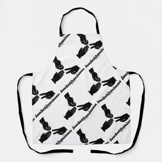Team Rock Paper Scissors Hand Game Beslisser Schort (Voorkant)
