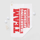 Team rode aangepaste naam golf team building evene golfhanddoek (Insitu)