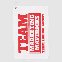 Team rode aangepaste naam golf team building evene golfhanddoek