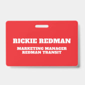 Team rode gepersonaliseerde naam teambuilding badg badge (Achterkant)