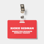 Team rode gepersonaliseerde naam teambuilding badg badge (Achterkant met clip)