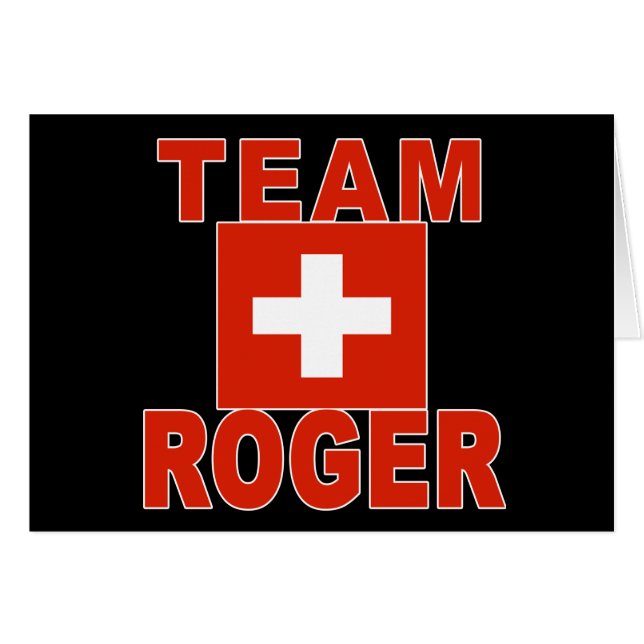 Team Roger met Zwitserse vlag (Voorkant Horizontaal)