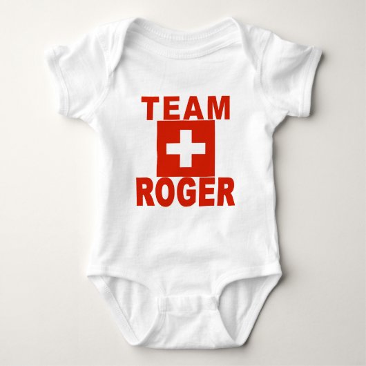 Team Roger met Zwitserse vlag Romper (Voorkant)