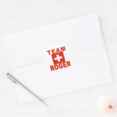 Team Roger met Zwitserse vlag Ronde Sticker (Envelop)