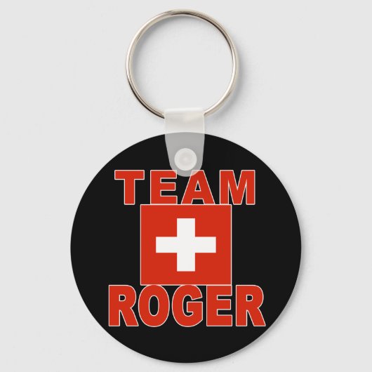 Team Roger met Zwitserse vlag Sleutelhanger (Voorkant)