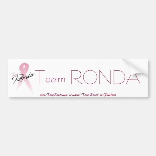 team_ronda, Team RONDA, www.TeamRonda.com of s... Bumpersticker (Voorkant)