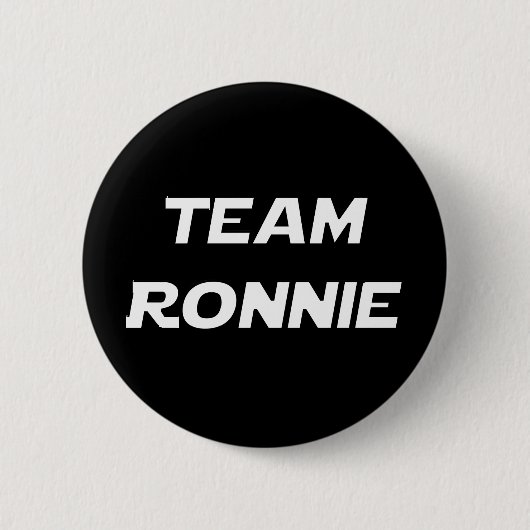 Team Ronnie Ronde Button 5,7 Cm (Voorkant)