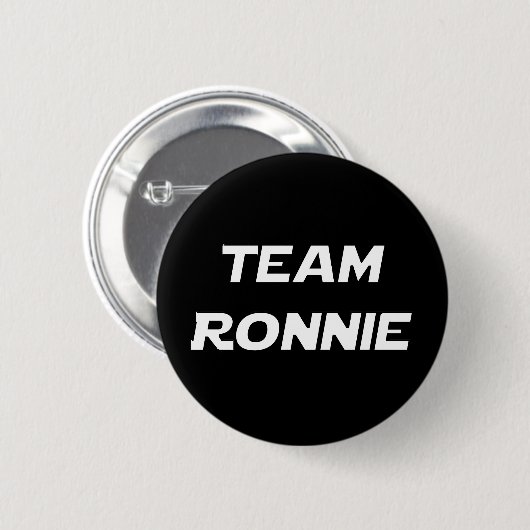 Team Ronnie Ronde Button 5,7 Cm (Voorkant /achterkant)