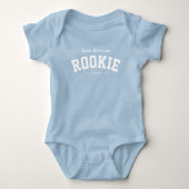 Team rookie schattige familienaam schattige witte  romper (Voorkant)