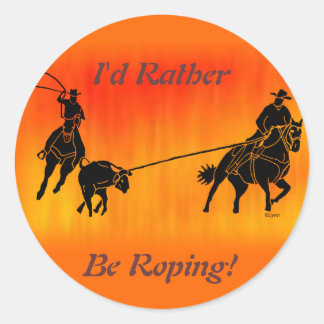 Team Ropers 202 Ronde Sticker