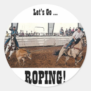Team Ropers Ronde Sticker