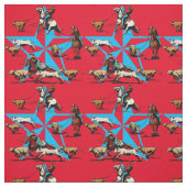 Team Roping Calf Roping Rodeo Westerne verbinding Stof (Swatch)