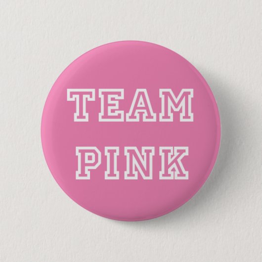Team Roze Gender onthullen Button (Voorkant)