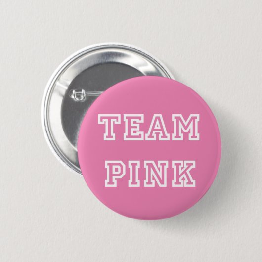 Team Roze Gender onthullen Button (Voorkant /achterkant)