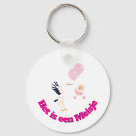 Team Roze - Gender Reveal Design Sleutelhanger