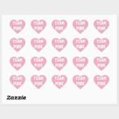 TEAM ROZE MEISJE Baby onthullen Sticker, Baby show Hart Sticker (Vel)