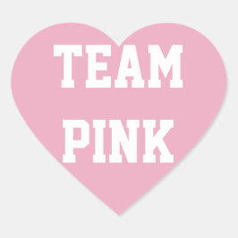 TEAM ROZE MEISJE Baby onthullen Sticker, Baby show Hart Sticker