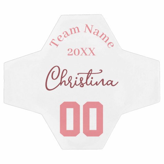 Team roze meisjesnaam voetbal (Enkel)