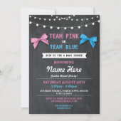 Team Roze of Blauw Baby shower Geslacht Onthulling Kaart (Voorkant)