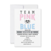 Team ROZE of BLAUW Geslacht Reveal Baby Shower