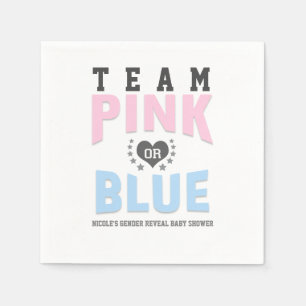 Team ROZE of BLAUW Geslacht Reveal Baby Shower Servetten