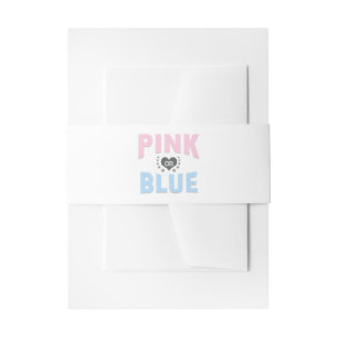 Team ROZE of BLAUW Geslacht Reveal Baby Shower Uitnodigingen Wikkel