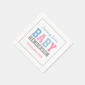 Team Roze of Team Blauwe Gepersonaliseerde Feestse Servetten (Hoek)