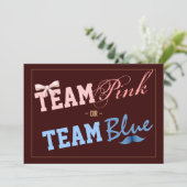 Team Roze of Team Blue Baby Party onthullen Kaart (Staand voorkant)