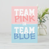 Team Roze of Team Blue Baby Party onthullen Kaart (Staand voorkant)