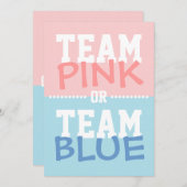 Team Roze of Team Blue Baby Party onthullen Kaart (Voorkant / Achterkant)
