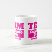 Team roze personaliseer team en naam mok (Center)